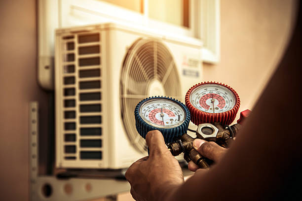Professional Hvac technician working in Red Oak, NC